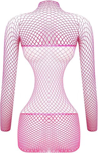 XIUSEMY Womens Lingerie Fishnet Dress Mesh Bodysuit See Through Beachwear in Saudi Arabia