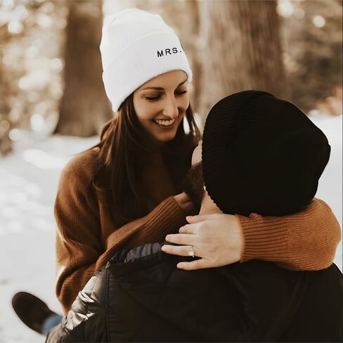 Mr&MrsGifts Bride and Groom Beanie Hats Couples Gift Ideas Bride and Groom Gifts Matching Beanies for Couples in Saudi Arabia