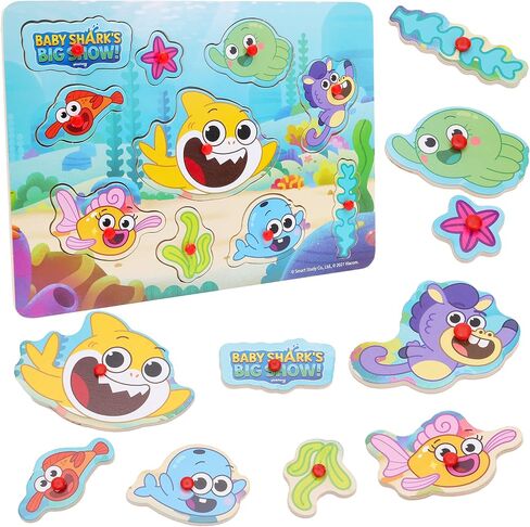 لوحة ربط شخصيات Big Show من Toyland® Baby Shark - ألعاب ألغاز فرز للأطفال الصغار - عمر 18 شهرًا فما فوق in Saudi Arabia