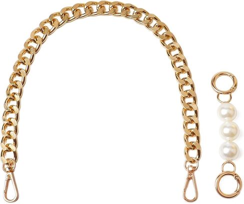 BEAULEGAN Chunky Purse Chain Handles - Short Strap Replacement for Handbag Set of 2, 17.7 & 5 Inches Long in Saudi Arabia