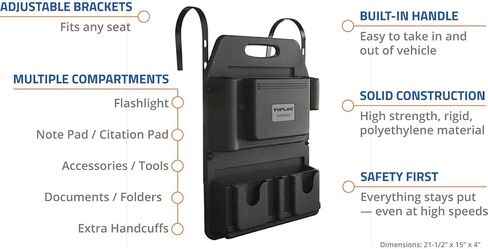 Seat Organizer for Police and Law Enforcement Vehicles - Keeps Gear Secure and Readily Accessible in Saudi Arabia