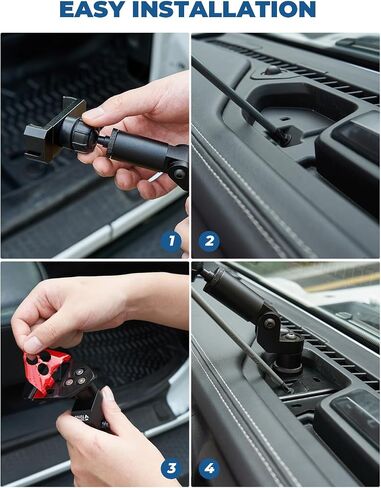 JOYTUTUS Heavy Duty Phone Mount for 4XE, Dash Mount Cell Phone Holder Compatible with 2021-2023 Wrangler 4XE, Compatible with iPhone Android Smartphone, Driver Side in Saudi Arabia