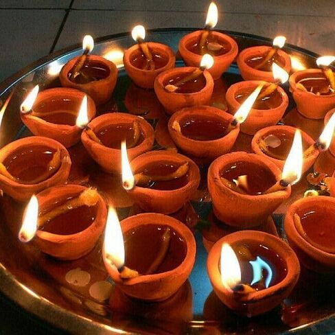 (Set of 24) Mitti Diya Handmade Diyas Traditional Clay Oil Lamps for Diwali Celebration in Saudi Arabia