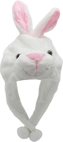 Plush Animal Hat for Halloween Christmas, Cozy Funny Hats Novelty Party Cap for Kids Girls Boys - One Size in Saudi Arabia