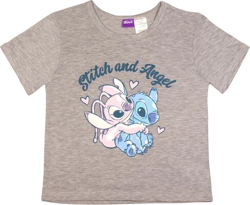 DISNEY Minnie Mouse, Lilo & Stitch Girls 2 Piece T-Shirt and Biker Shorts Set Graphic Print Girls Outfits for Kids in Saudi Arabia