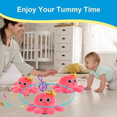 Baby Octopus Crawling Toy - Octopus Toy with Light, Music, Voice Control, and Clap Hands Awake for 2+ Year Old Boys and Girls Crawling & Rotating Octopus Baby Toy in Saudi Arabia