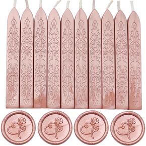 10 Pcs Sealing Wax Sticks with Wicks, ONWINPOR Pine Green Wax Seal Sticks with Wicks Metallic Red Totem Fire Manuscript Seal Wax for Wax Seal Stamp (Sage Green)