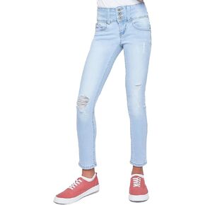 YMI Jeans Girls Wannabettafit 3-Button Clean Hem Skinny