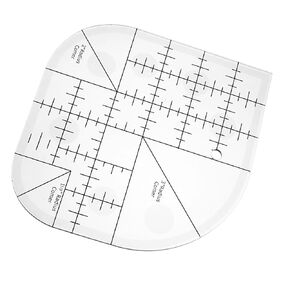 Acrylic Curved Corner Cutter Ruler, Cutter Quilt Ruler, Sewing Patchwork Ruler for DIY Sewing, Multifunctional Sewing Template Patchwork Tool
