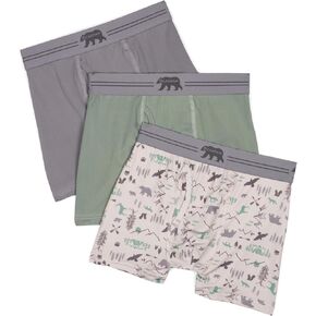 BEARPAW Boys and Toddler Boy Multipack Boxer Briefs Comfy Cotton
