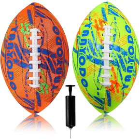 Pool Beach Water Football - 2 Pack Waterproof Football Great Grip for Swimming Pool Beach Lake Park Backyard Outdoor Play