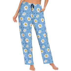 Women Comfy Pajama Pants Stretch Sleepwear Lounge Pants With Pockets & Drawstring