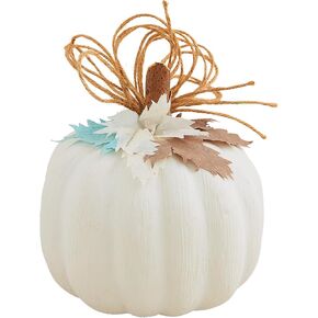 Mud Pie White Pastel Pumpkin Table SITTERS