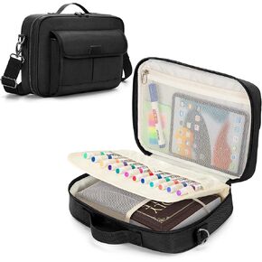LoDrid Bible Carrying Case for Church with Multiple Pockets, Portable Bible Cover Bag with Handle and Shoulder Strap for Bible Accessories, Totem, Bag Only