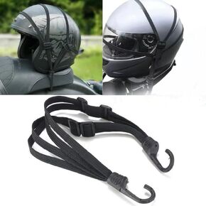 Motorcycles Helmet Rope,Mesh Helmet Elastic Ropes,High Retractable Luggage Helmet Tension Rope with 2 Hooks