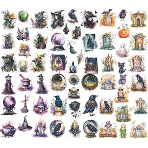 Halloween Theme Rice Paper, 8 x 10.5 inch (6pc) - Mulberry Paper for Decoupage Scrapbooking Cards Crafts by Craft Kreatively