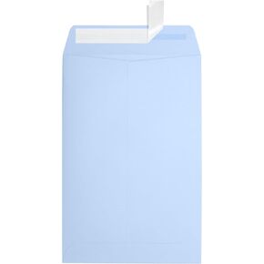 LUXPaper 6 x 9 Open End Envelopes | Peel & Press | Baby Blue | 80lb. Text | 50 Qty