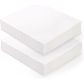 Jucoan 200 Sheets Cut Away Embroidery Stabilizer Backing 12"x10" for 5x7 Hoops, 2.5oz Medium Weight Permanent Stabilizer Precut Sheets for Machine Embroidery and Hand Sewing