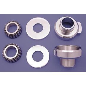 V-Twin 24-0231 - Chrome Fork Neck Cup Kit with Stops
