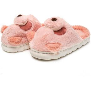 Axcone Toddler Boys Girls Animal Panda Slippers Kid's Indoor Home Slippers for Winter Warmth Slippers Cartoon Soft Plush Slippers（Toddler/Little Kids/Big Kids）