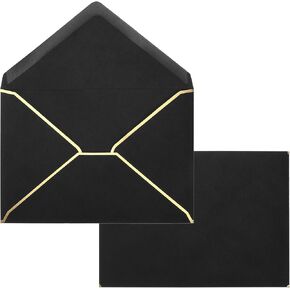YOKIVE 200Pcs A7 Envelopes, Self Adhesive V Flap Mailing Envelopes with Gold Border, Quick Self Seal, Great for Cards Postcard (Sage Green, 5 x 7-Inch)