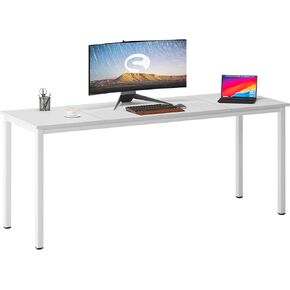 soges 70.8 Inch Stylish Computer Desk, Large Executive Office Desk, Simple Study Writing Desk, Workstation Business Furniture for Home Office, White
