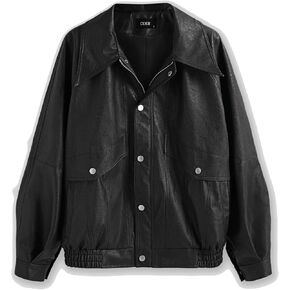 CIDER Faux Leather Zipper Jacket