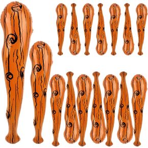 16 Pcs Inflatable Caveman Stick Blow up Baseball Bat Caveman Stick for Cosplay Birthday Holiday Caveman Themed Party Supplies