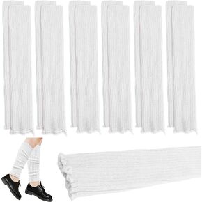 6 Pairs Womens Leg Warmers Ankle Warmers Knitted Leg Warmer Socks for Girls Winter Daily Wear Costume Accessories