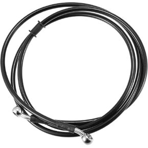 74.80" Length 10mm ID Motorcycle Hydraulic Brake Line Oil Hose Pipe Stainless Steel Braided Cable for ATV Motocross Sport Bikes Black Replacement