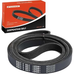 A-Premium Serpentine Drive Belt Compatible with Chevy, Ford, Nissan, GMC, Toyota, Hyundai, Lexus, Mazda, Saab & Eagle Cars - Silverado, Sierra, Express, Focus, Explorer, Ranger, Thunderbird & More