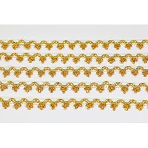 ALSHAYA Gimp Braid Trim 15 Yards 2.5cm/0.98Inch Braid Trim Gold Silver Metal Fabric Decorative Webbing for All Kinds of Sewn Garments, Curtains,Lampshade.