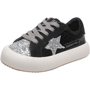 Girls Sneakers Glitter Tennis Shoes Lightweight Non-Slip Running Walking Shoes for Toddler/Little Kid/Big Kid