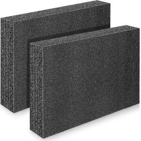 2 Pcs Polyethylene Foam Sheet 12 x 8 x 2.1 Inch Polyethylene Foam Insert Cuttable Packing Foam Block Foam Padding for Toolbox Storage and Crafts, Black