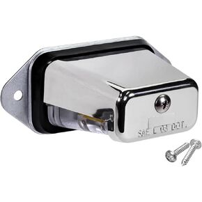 Universal LED License Plate Light, Waterproof 12V/24V DC License Tag Light License Plate Lamp Tail Light for Car Trailer Truck Pickup UTV ATV RV Boat 12V DOT Compliant (Silver case)
