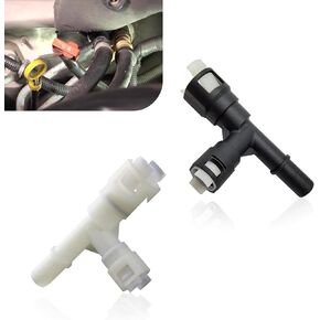 2 PCS Heater Core Hose Connector, Durable Plastic Material Hose Tee Connector, Universal American Water Pipe Connector, for Most Cars Sedans SUVs (Black & White)
