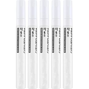 White Paint Pen, 10PACK Oil Based White Painting Marker Pens – Waterproof & Permanent Metal Glass Fabric Paint Markers -Quick Dry