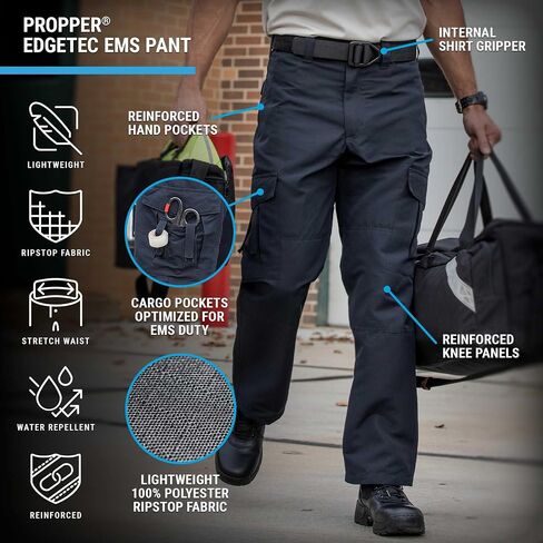 Propper Men's Edgetec Ems Pants, Black, W: 40'' x Large: 36'' in Saudi Arabia
