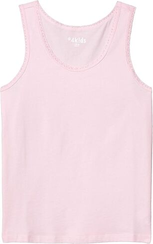 #4K!DS Girl's Essential Tank Top with Lace Trim (Little Kids/Big Kids) in Kuwait