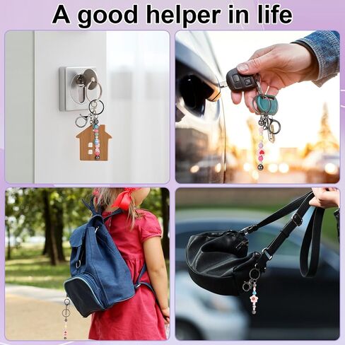 20 Pcs Beadable Keychain Bars,Blank DIY Keychains for Beads,Keychain Making Supplies Kit,Metal Beaded Keychain in Saudi Arabia