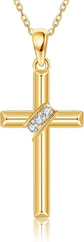ELFRONT 14k Real Gold Cross/Wings/Italian Horn Necklace, Faith Guardian Necklace Jewelry Gifts For Women Girls Lover, Valentines Day Christmas Gift Jewelry in Kuwait