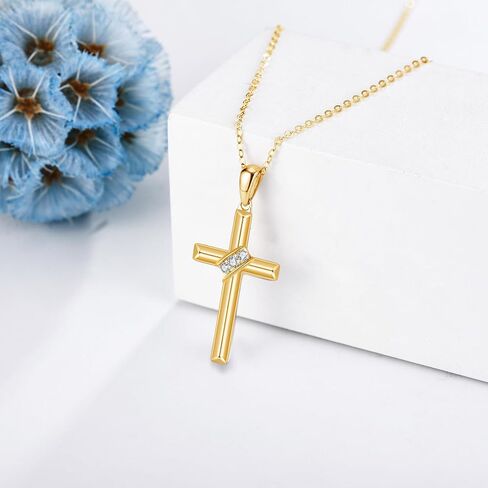 ELFRONT 14k Real Gold Cross/Wings/Italian Horn Necklace, Faith Guardian Necklace Jewelry Gifts For Women Girls Lover, Valentines Day Christmas Gift Jewelry in Kuwait