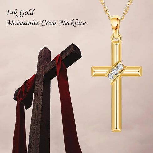 ELFRONT 14k Real Gold Cross/Wings/Italian Horn Necklace, Faith Guardian Necklace Jewelry Gifts For Women Girls Lover, Valentines Day Christmas Gift Jewelry in Kuwait
