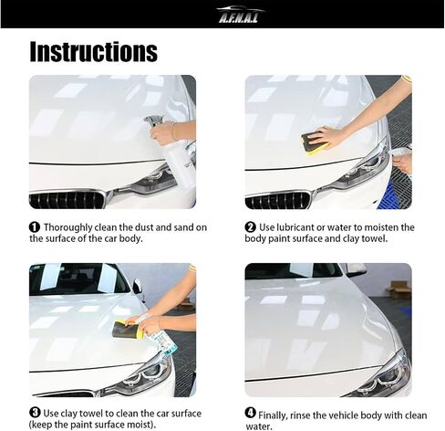 Clay Towel 3.0 for Cars, Clay Bar Towel Scratch-Free Autocare Detailing Polishing, Removing Tar Paint Tree-sap Guano Contaminants, Fine Grade, 12" x 12", Red, Mesh Hollow, Thick Ver. in Kuwait
