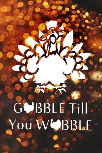 استنسل عيد الشكر تركيا Gobble Till You Wobble، قابل لإعادة الاستخدام ومتين، 8.5 بوصة × 11 بوصة، قالب فنون وحرف العطلات in Saudi Arabia