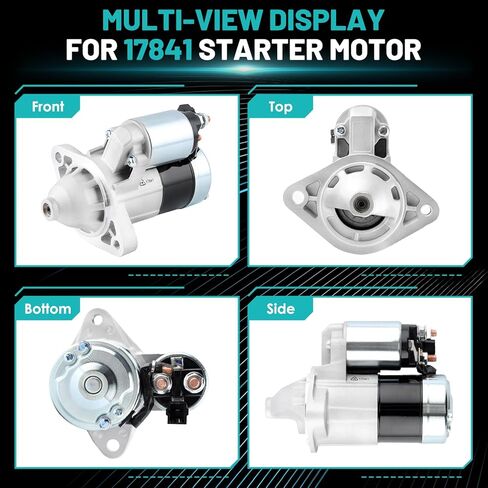 17841 Starter Motor Fit for Toyota Corolla, for Toyota Matrix, for Pontiac Vibe 2003-2008 1.8L L4 1.6KW 10-Teeth Automotive Replacement Starter#28100-0D080, 28100-22090, 88969483, 428000-1310 in Saudi Arabia