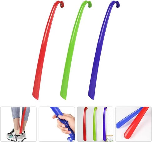 Beaupretty 3pcs Hook Shoehorn Hanging Shoehorns Shoehorn Tool Shoe Horns Shoe Supplies Hung Shoehorns Plastic Shoehorns Home Shoehorns Old Man Shoe Lifter Shoe Wearing Auxiliary Tool in Saudi Arabia