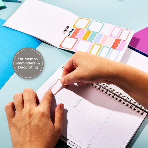 تم تنظيمها بواسطة مجموعة ملصقات Happy Planner للتقويمات والمجلات والمخططات، ملصقات سهلة التقشير وإكسسوارات سجل القصاصات، حجم كلاسيكي، أساسيات مخطط مشرقة، 9 أوراق، 600 ملصق إجمالي in Saudi Arabia