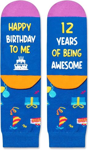 Zmart 12th Birthday Gifts Ideas for Boys - Socks for Tween Boys Girls Age 12, 12 Year Old Gifts for Kids, Presents for 12 Year Olds in Kuwait