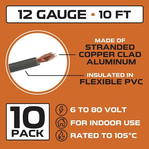 Iron Forge Cable 20 Gauge Automotive Electrical Wire - 10 Roll Assortment Pack - 10 Foot CCA Insulated Silicone Wires with Dispenser Box Wiring Kit Hookup for Auto, Trailer & Car Electronics in Saudi Arabia